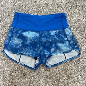 Lululemon Hi Rise Speed Up Shorts